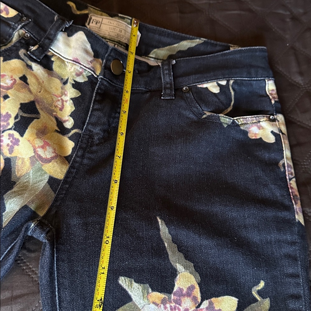 Free People Black Floral Embroidered Flare Jeans - Picture 10 of 10